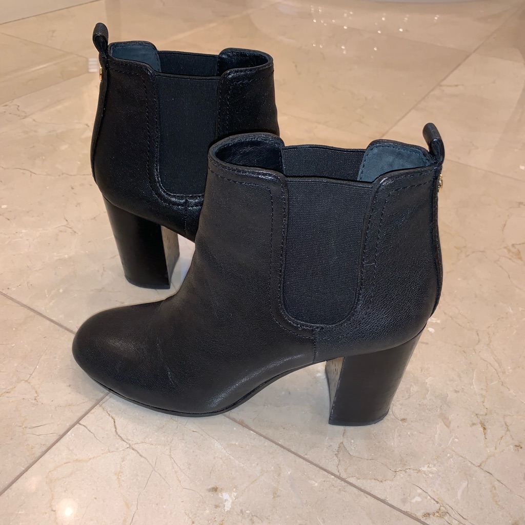 Tory Burch Black Leather Booties